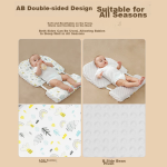 9i9 baby blanket summer thin baby swaddle single newborn swaddle pure cotton A-type swaddle anti-startle delivery room swaddle 298 - Image 4