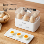 ankale multifunctional egg cooker for 1-3 people with small intelligent timing automatic power off to prevent dry burning soft Jinsha hot spring steamed egg custard single layer 6 pieces egg steamer AJL-ZD11 - Image 5