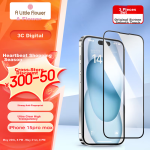 ALittleFlower is suitable for Apple 15promax tempered film iphone15max mobile phone film anti-fall anti-fingerprint HD full screen full coverage film enhanced version Zeiss lens cleaning paper 3 pieces