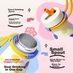 BABLOV Huabansen water cup thermos cup women's 316 stainless steel high value large capacity children's straw - Image 2