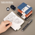 Deli A7/96 sheets portable notebook leather cover creative pocket book mini notebook word handbook black BP119 - Image 6