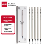 Deli 10 2B hexagonal rod leather head Newsai pencils (mixed) (10/box) painting exam art student sketch gift NS729-2B Children's Day gift for girls