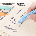 Deli 2B hole pen pencil 8 pcs Bu Le advanced growth extra thick rod 3-7 children's posture correction student calligraphy pen gift HC123-2B Children's Day gift girl - Image 4