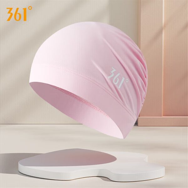 361° fabric swimming cap professional swimming cap for women with long hair and ear protection comfortable and not tight head enlarged head circumference fashionable hat