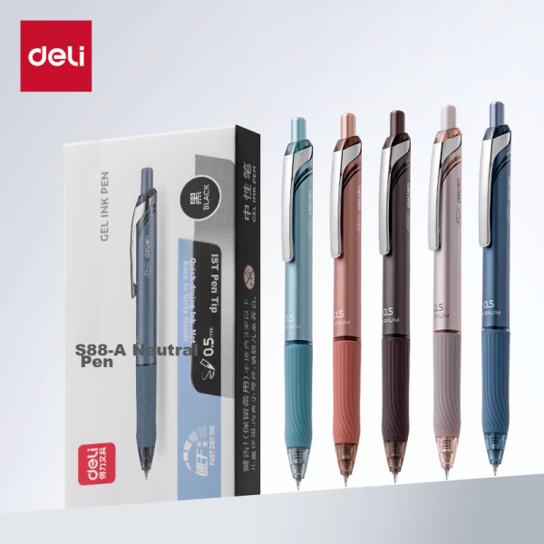 Snow White (snowhite) push gel pen student test pen quick-drying simple signature pen 0.5mm bullet office stationery G-103 black 30 pieces/box