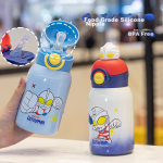 Angelamiao children's thermos cup with straw children's water cup 316 stainless steel male and female students cute thermos pot 500ML - Image 3
