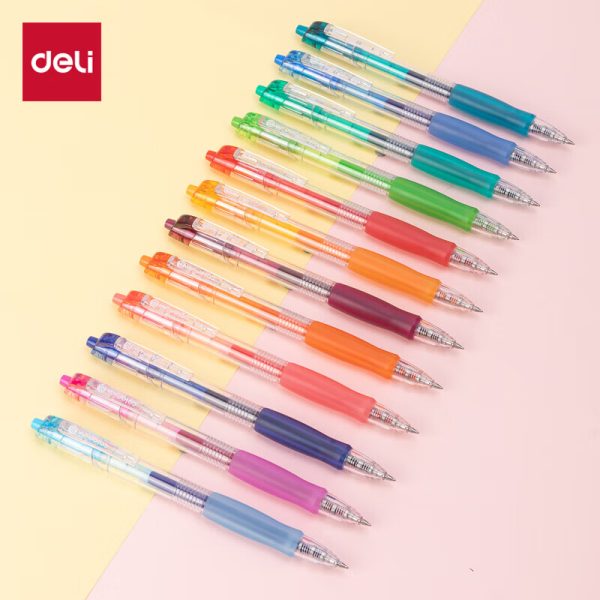 Deli spy play house quick-drying gel pen 0.5mmST pen head student brush pen exam pen signature pen black single SA601