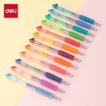 Deli spy play house quick-drying gel pen 0.5mmST pen head student brush pen exam pen signature pen black single SA601 - Image 2