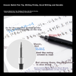 KACO Asian standard Kefill neutral pen refill press refill replacement refill 0.45 bullet pen tip quick-drying black 800m writing length press refill water-based refill - Image 7