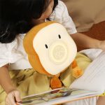 Momen doll alarm clock toast plush alarm clock night light multi-function student creative electronic clock boys and girls children's holiday gift to sleep with haha - Image 4
