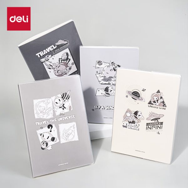 Deli A5/60 square grid 5 coil/spiral/loose-leaf notebook student homework study postgraduate entrance examination 4 books LA560