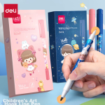 Deli S01 neutral pen signature pen 0.5mm bullet classic office press pen water pen S01 upgraded large capacity long battery life black 3 pieces/box 33388S-3 - Image 2