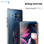 Best Coac for Huawei Mate10 Pro mobile phone case anti-fall large four-corner airbag mobile phone protective cover full edge transparent tpu transfer BC-iP9mini transparent white - Image 2