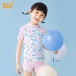 361° children's swimsuit female summer split print cute swimsuit small and medium-sized girls hot spring two-piece swimsuit