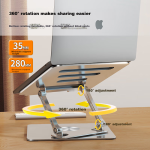 ATSCORE laptop stand computer desk stand radiator 360 degree rotation lifting suspended vertical heightening bracket Apple Mac Huawei Lenovo Savior aluminum alloy stand - Image 5