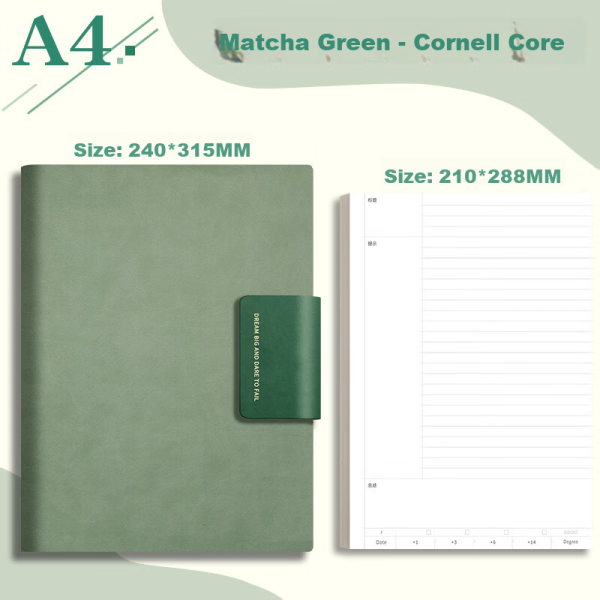 Deli [4-pack] Business notebook sheepskin cover notebook meeting record book 4 A4 BP140