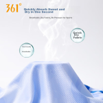 361° Cooling Sports Towel Fitness Cool Quick Dry Towel Quick Cooling Yoga Sweat Wiping Cool Towel Dark Blue - Image 8