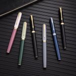 HERO [graduation gift] Ballpoint pen E609 daily writing business practice calligraphy third grade primary and secondary school boys and girls signature pen silver clip polar night blue hardcover - Image 5