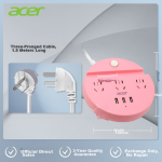 Acer socket / socket / socket / power strip / power strip / USB socket / extension board / wiring board round socket 3-position master control 1.5 meters OCB310-P (pink)