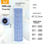 361° Mini Yoga Column Solid Relaxing Muscle Professional Roller Leg Massage Aid Multifunctional Fitness Equipment Blue
