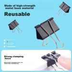 Deli [Super Hot Selling] 82pcs Combination Pack of Long Tail Clip Ticket Clips (25mm*12pcs 19mm*25pcs 15mm*45pcs) / Tube Office Supplies 8521 - Image 3