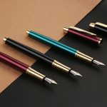 HERO fountain pen/signature pen 7006 student office calligraphy fountain pen business gift F tip gray - Image 6