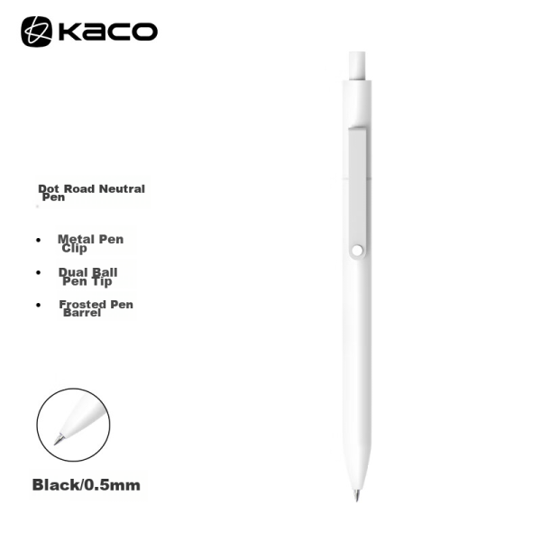 [Essential for back to school] KACO Treasure Black Gel Pen 0.5mm Half Needle Head Large Capacity Quick Drying Water Pen Ji Rabbit Series 3pcs/box K6