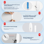 3M hooks for kitchen utensils storage hooks waterproof strong traceless adhesive no punching no wall damage medium 3 pieces