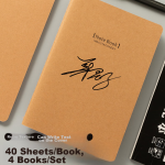 M&G stationery 16K/40 sheets stitched notebook simple life series kraft paper student soft copy office book 4 books APYFK12 - Image 3
