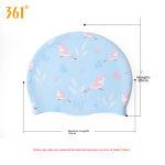361° swimming cap for women silicone printed swimming cap for adults waterproof ear protection comfortable long hair enlarged professional training swimming cap - Image 4