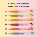 Deli 0.5mm half-needle gel pen signature fountain pen 12 pieces/box red - Image 4