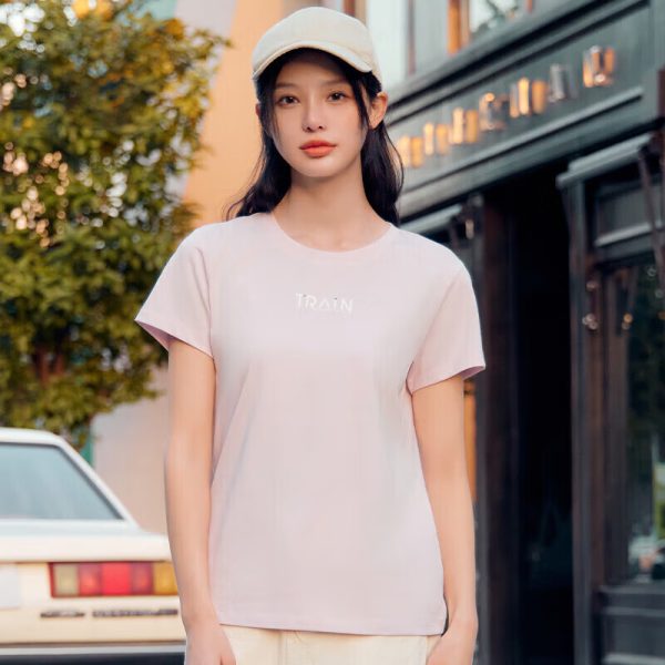 361° short-sleeved T-shirt women's spring and summer quick-drying clothes round neck printing breathable loose sports casual wear 662424115-2