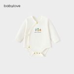 babylove newborn baby clothes spring and autumn pure cotton baby clothes triangle romper newborn baby crawling clothes home clothes