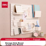 Deli large hole board can stand up and clip without punching desk computer desk bookshelf wall kitchen rack wardrobe storage 540*270mm