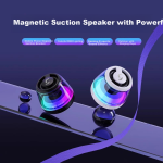 Colorfire portable magnetic Bluetooth mini speaker desktop outdoor cycling hiking camping mini speaker Bluetooth 5.3 TWS couplet for boyfriend gift white