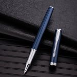 HERO [graduation gift] Ballpoint pen E609 daily writing business practice calligraphy third grade primary and secondary school boys and girls signature pen silver clip polar night blue hardcover - Image 4
