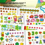 BANGSON 0-3 years old concentration training stickers stickers book boy children's toys girl birthday gift quiet book - Image 5