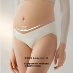 babycare maternity underwear thin seamless low waist maternity general underwear cotton large size 3 pack XL - Image 5