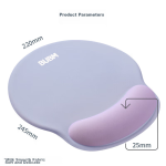 BUBM wrist guard female wrist pad hand support creative simple laptop mouse wrist support non-slip mouse pad hand guard silicone mouse pad male light blue + purple - Image 7