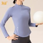 361° sportswear women's long-sleeved tops half-open yoga clothes spring and autumn running training clothes slim yoga fitness clothes - Image 5