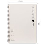 Deli 25K/180 sheets business notepad notebook leather cover office meeting diary blue 22298 - Image 4