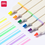 Deli Color Straight Liquid Pen Set 0.5mm Full Needle Student Signature Pen Gel Pen 8 Colors Handbook Water Pen Rollerball Pen Notebook Treasure 8 Pieces/Box S856-C8 - Image 6