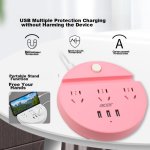 Acer socket / socket / socket / power strip / power strip / USB socket / extension board / wiring board round socket 3-position master control 1.5 meters OCB310-P (pink) - Image 5