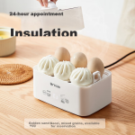 ankale multifunctional egg cooker for 1-3 people with small intelligent timing automatic power off to prevent dry burning soft Jinsha hot spring steamed egg custard single layer 6 pieces egg steamer AJL-ZD11 - Image 7