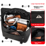 361° Men and women large capacity shoulder bag messenger bag student couple leisure sports outdoor small backpack messenger bag black - Image 3