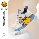 B.Duck little yellow duck children's shoes children's sports shoes boys and girls autumn wear-resistant shock-absorbing lightweight baby shoes 3901 blue rice 28 - Image 3