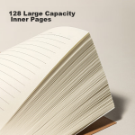 Deli customizable leather cover 25K160 sheets notebook thickened business meeting book notepad diary 3186 black - Image 3