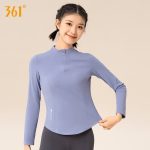 361° sportswear women's long-sleeved tops half-open yoga clothes spring and autumn running training clothes slim yoga fitness clothes - Image 7