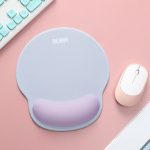 BUBM wrist guard female wrist pad hand support creative simple laptop mouse wrist support non-slip mouse pad hand guard silicone mouse pad male haze blue + purple - Image 9