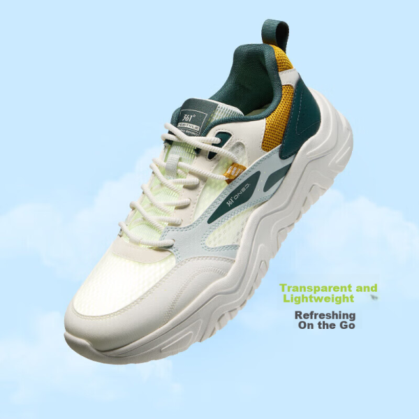 361° sports shoes men's spring and summer mesh breathable retro daddy casual shoes men's 672346762F-1